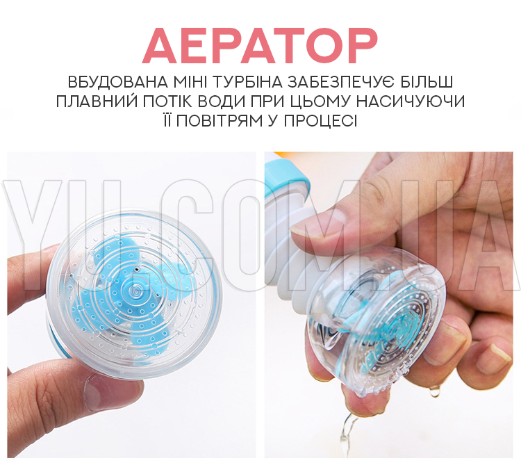 Гибкая насадка-аэратор на кран с защитой от брызг RD-9029