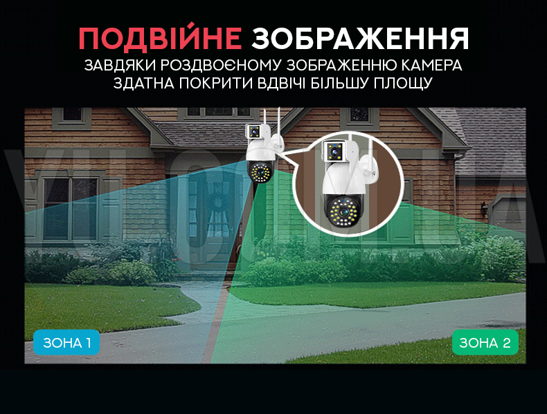 Камера видеонаблюдения WIFI DUAL CAMERA P12 IP 360/90 V380PRO 3+3.0mp