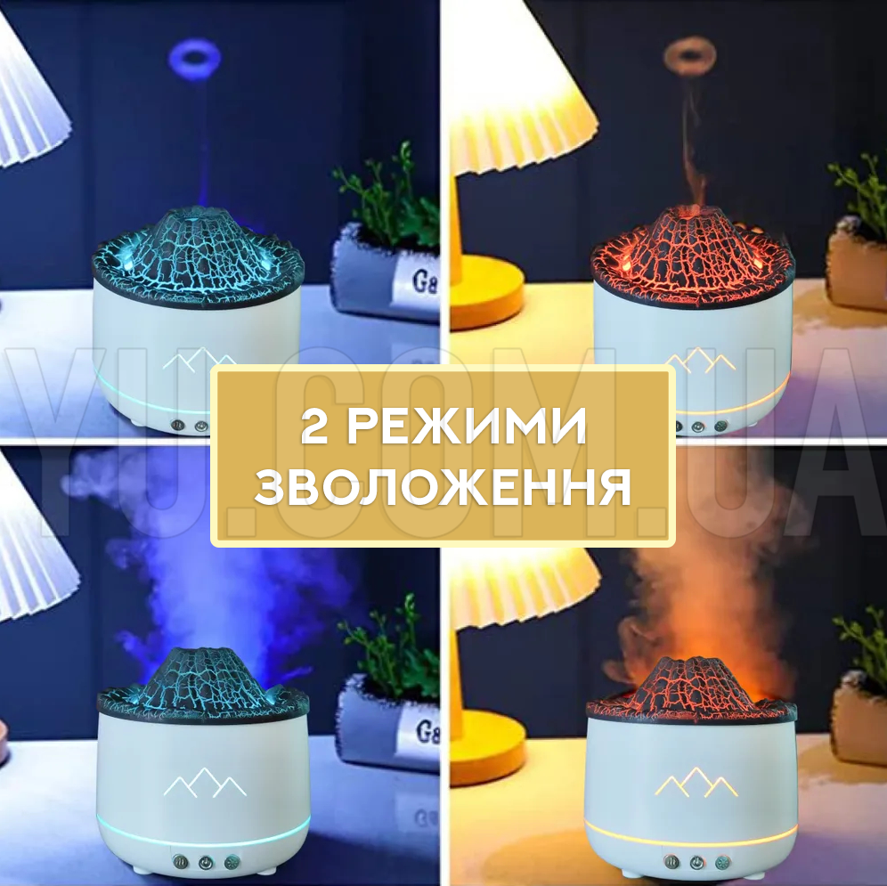 Увлажнитель воздуха "Вулкан" с эффектом пламени и подсветкой Увлажнитель воздуха "Вулкан" с эффектом пламени и подсветкой