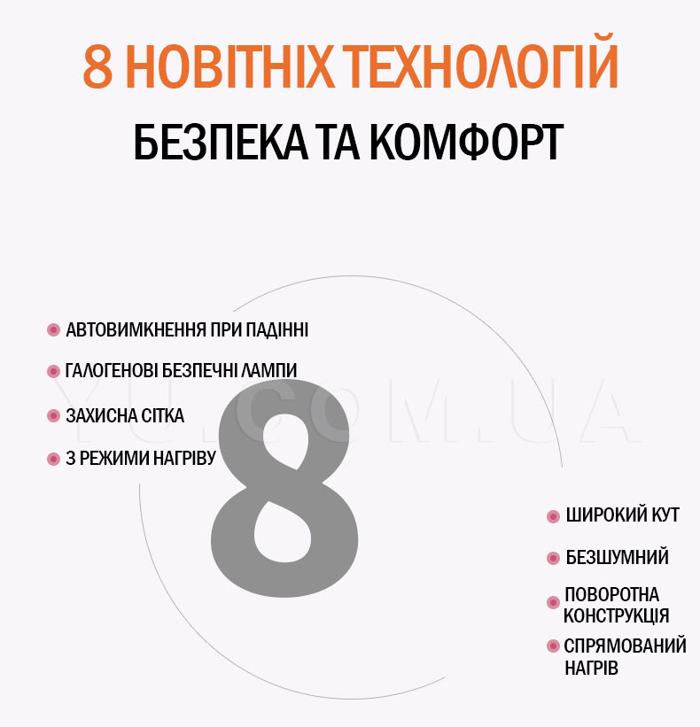 Обігрівач галогеновий Crownberg CB-7744 1200Вт