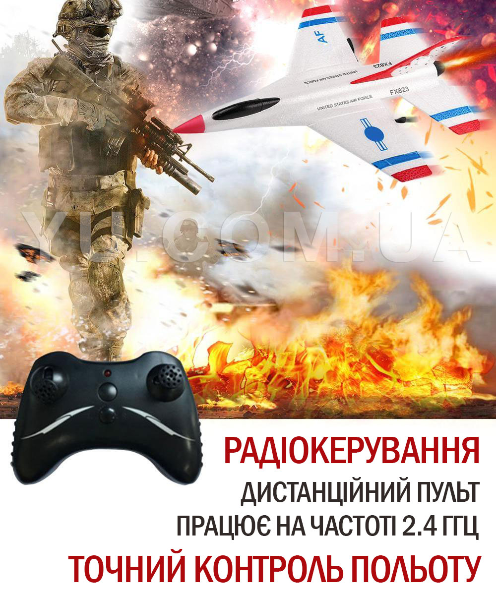 Самолёт истребитель на радиоуправлении F16 (FX823)