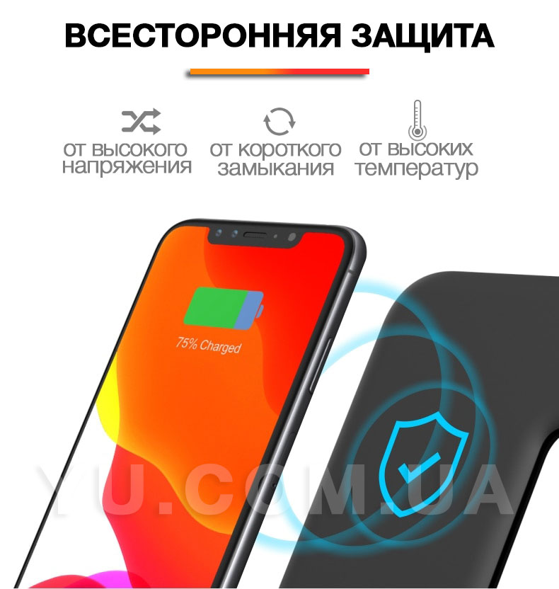 Беспроводное зарядное устройство док-станция 3 в 1 Wireless Charger Беспроводное зарядное устройство док-станция 3 в 1 Wireless Charger