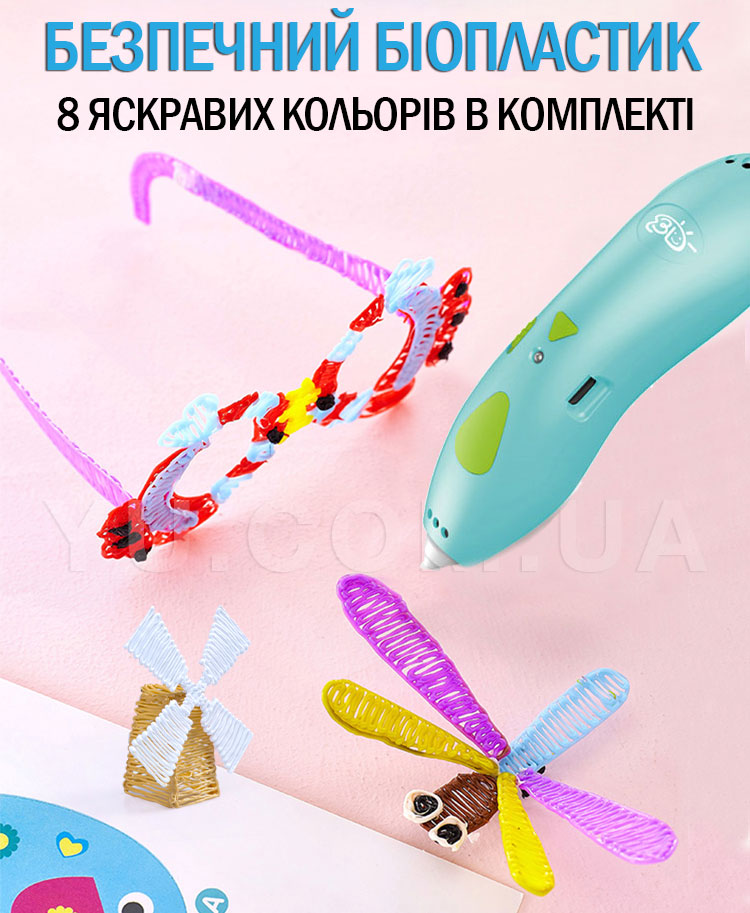 Ручка 3D акумуляторна з трафаретами Painting Pen K9901