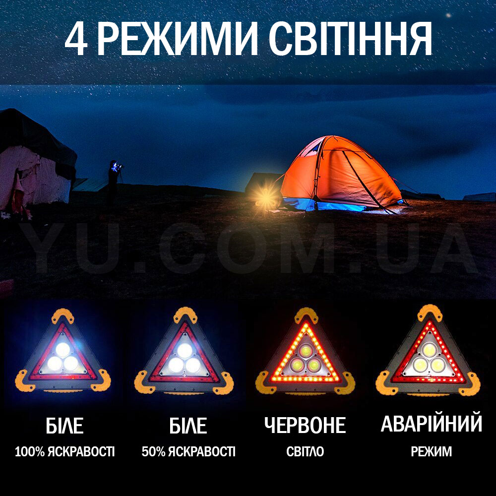 Прожектор аккумуляторный LED 30W LL-303 знак аварийный