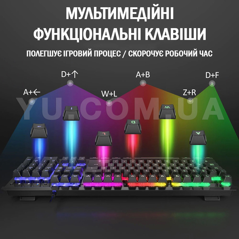 Ігрова клавіатура LED GAMING KEYBOARD + Mouse M710