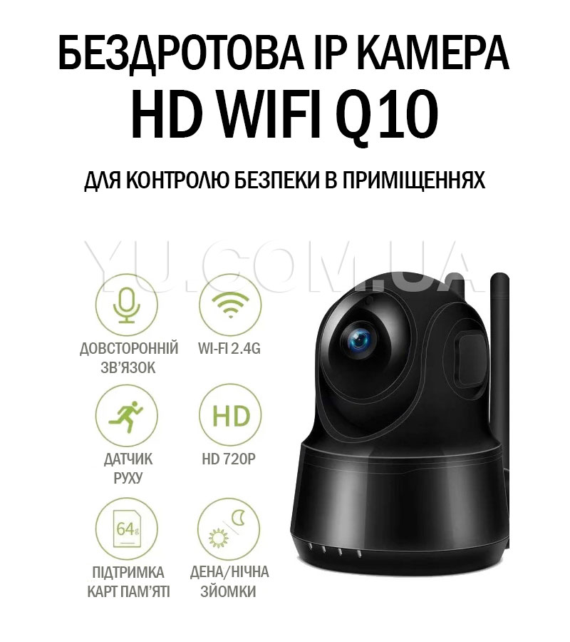 Беспроводная камера видеонаблюдения HD WiFi Q10