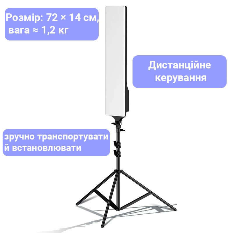 Студійне LED-світло для фото та відео зйомок RL-150
