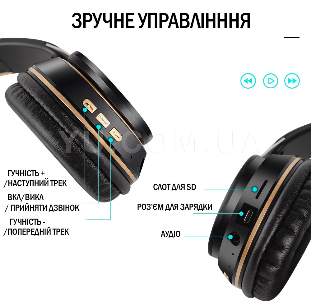 Беспроводные накладные Bluetooth наушники с подсветкой T15