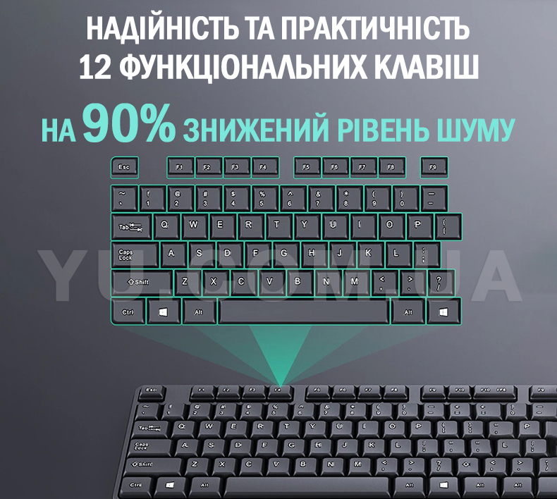 Бездротова клавіатура + мишка wireless WI 1214 CHARGE